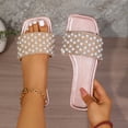 thumbnail image 1 of Xucatan Women's Plus Size Sandals, Flat Slide with Metal Chain Detail, Two-Tone Casual Footwear for Spring and Summer Gift, 1 of 9