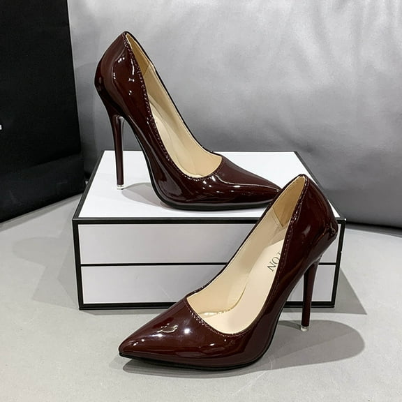 Xucatan Women's Pointed Toe Pumps, Mid Heel Dress Shoes for Women, Slip On Stiletto Heels for Wedding, Office, Party & Formal Events Gift