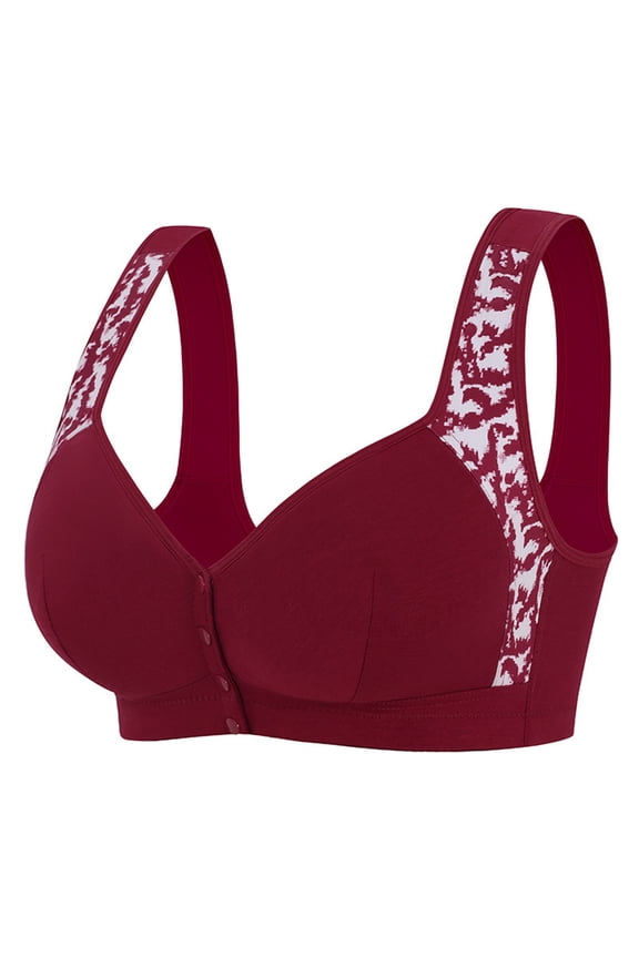 Women's Printed Wireless Bra, Sheer Mesh Breathable Pullover Style, Seamless Nylon Soft Stretch Full Coverage, Lightly Lined Casual Daily Underwear Comfort Fit Gift