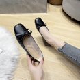 thumbnail image 1 of Xucatan Women's Satin Low Heel Mary Jane Flats with Bow, Soft Comfortable Pleated Toe Beach Sandals, Breathable Diamond Insole Casual Shoes for Spring Summer Walking Gift, 1 of 8