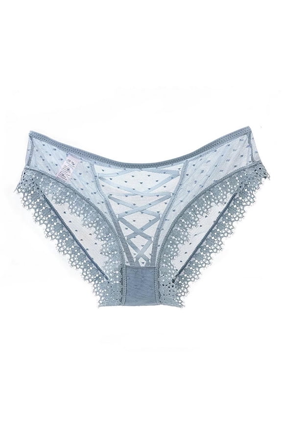 Women's Sheer Mesh Floral Embroidered Cheeky Panties, Cozy See Through Low Rise Butt Lifting Underwear, Breathable V Back Thong Crotchless Panties for Ladies. Gift