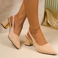 thumbnail image 1 of Xucatan Women's Slingback Block Heels, Pointed Toe Dressy Sandals with Ankle Strap, Chunky Heel Casual Evening Shoes, Versatile Spring Summer Footwear for Women Gift, 1 of 9
