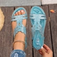 thumbnail image 1 of Xucatan Women's Slope Heel Sandals, Elastic Strap Shoes with Rhinestone Flower, Open Toe Casual Footwear for Spring Summer Daily Gift, 1 of 8