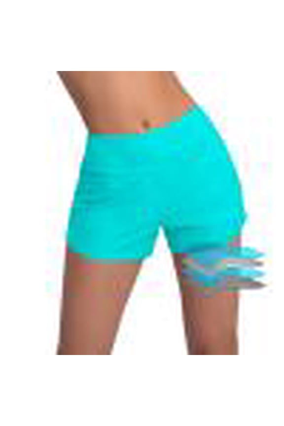 Women's Solid Color High Waisted Swim Shorts with Tummy Control and Double Layer Fabric, Modest Bottoms for Beach Pool Vacation Gift