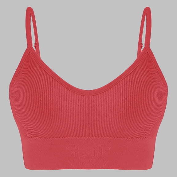 Xucatan Women's Solid Color Seamless Racerback Sports Bra, Wireless Shockproof Yoga Top, Breathable Stretch Nylon, Lightly Lined Pullover for Gym Fitness Gift