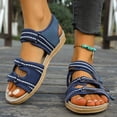 thumbnail image 1 of Xucatan Women's Sporty Adjustable Strap Sandals, Breathable Open Toe Flat Slides with Hook and Loop Closure, Three Strap Casual Beach Shoes, Versatile Summer Outdoor Footwear Gift, 1 of 8