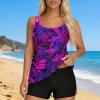 thumbnail image 1 of Xucatan Women's Sporty Two Piece Swimsuit with Racerback Tank Top and Bottoms, Full Coverage Modest Swimwear Long Torso Fit Plus Size Summer Cruise Gift, 1 of 8