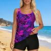 Xucatan Women's Sporty Two Piece Swimsuit with Racerback Tank Top and Bottoms, Full Coverage Modest Swimwear Long Torso Fit Plus Size Summer Cruise Gift