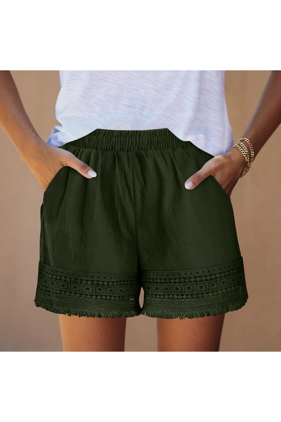 Womens Drawstring Loose Pants, Solid Linen Blend Wide Leg Trousers, Casual Beach Long Bottoms with Pockets Gift