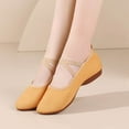 thumbnail image 1 of Xucatan Womens Latin Dance Shoes Close Toe Beginner Ballroom Dance Practice Shoes Low Heel Canvas Tango Teaching Shoes Ballet Shoes for Adults, Women, High Performance Gift, 1 of 9