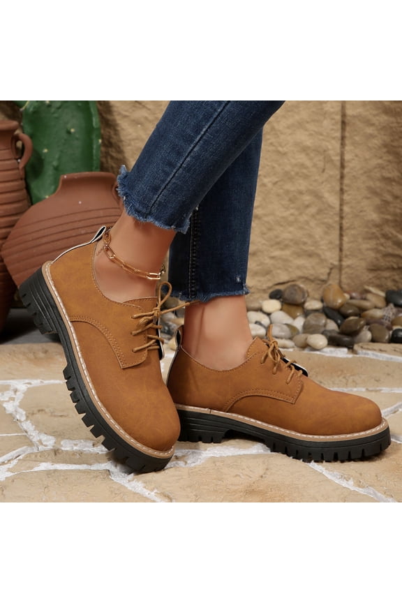 Womens Loafers Comfortable Platform Penny Loafer Chunky Heel Business Casual Dress Shoes Fashion Patent Leather Women's Loafers & Slip-ons All Seasons Gift