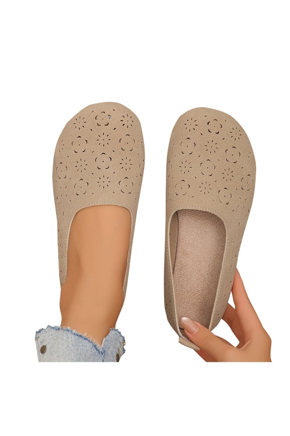 Womens Loafers Flats Shoes Comfortable Round Toe Barefoot Dress Shoes Flat Sandals Slip On Breathable Soft Cushion Lightweight Shoes with Button Detail for Everyday Elegance Gift