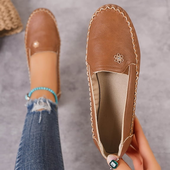Xucatan Womens Loafers Shoes Fashion Low Heel Slip on Shoes Comfortable Driving Flats Gift