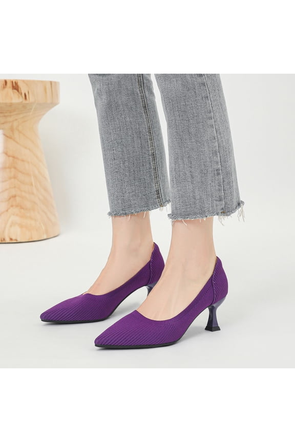 Womens Slip On Dress Solid Pointed Toe Dating Patent Spool High Heel Pumps Shoes Gift