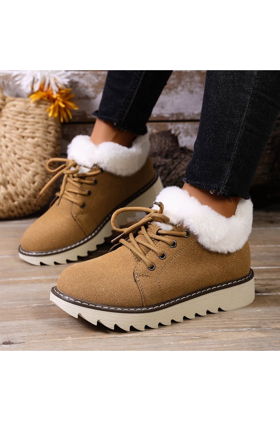 Womens Winter Boots Flocky-up Snow Boots Ankle Booties Fuzzy Warm Platform Short Boots for Women Slip on Boots Gift