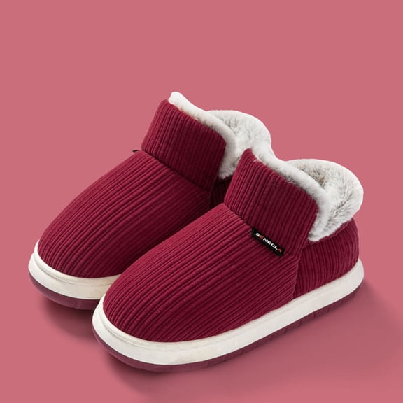 Xucatan Womens Winter Flat Fluffy Snow Boots,Warm Faux FlockyLining Anti-Slip Slip on Loafer,Outdoor Comfort Ankle Flat Boot Gift