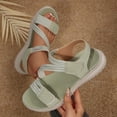 thumbnail image 1 of Xucatan Womens Woven Strap Sandals, Comfortable Shock Absorbent Platform Shoes, Versatile Knotted Design for Spring Outdoor Activities Gift, 1 of 9