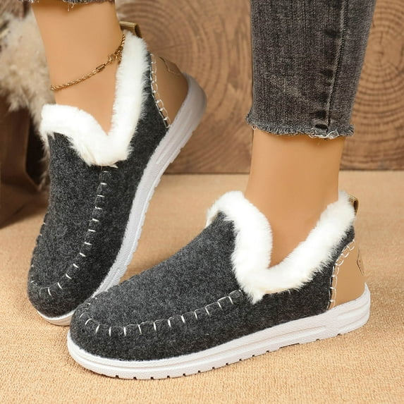 Xucatan Xucatan Men's and Women's Bootie Slippers Faux Fur Ladies Bedroom House Shoes with Memory Foam and Indoor Outdoor Rubber Sole Gift Gift