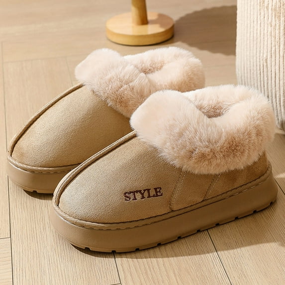 Xucatan Xucatan Men's and Women's Bootie Slippers Faux Fur Ladies Bedroom House Shoes with Memory Foam and Indoor Outdoor Rubber Sole Gift Gift