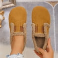 thumbnail image 1 of Xucatan Xucatan Women’s Memory Foam Plush Slides Fuzzy Slippers with Anti-Skid Sole Suede Leather Faux Fur Warm House Shoes Indoor Outdoor Gift Gift, 1 of 9