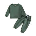 thumbnail image 1 of Xudanell 0-3 Months Baby Boy Clothes 2 Piece Solid Color Set Breathable Baby Outfits Winter Home Wear, 1 of 6