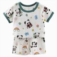 thumbnail image 1 of Xudanell 1st Birthday Outfit Boy Toddler Boy Summer Casual Clothes Color Block Short Sleeve T Shirt Shorts Set 18-24 Months, 1 of 6