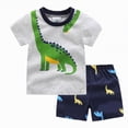 thumbnail image 1 of Xudanell 2-8 Years Newborn Boy Outfits Leisure Print Top Shorts Baby Boy Outfit Silky Tracksuit Set Toddler Size, 1 of 5