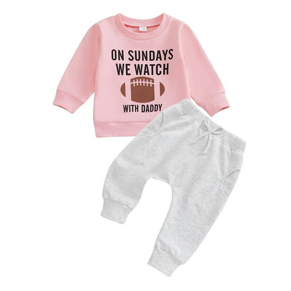 Xudanell 3-6 Month Boy Clothes Winter Baby Boy Outfits Embroidered Sweatshirt Pants Warm Set with Rugby Printed