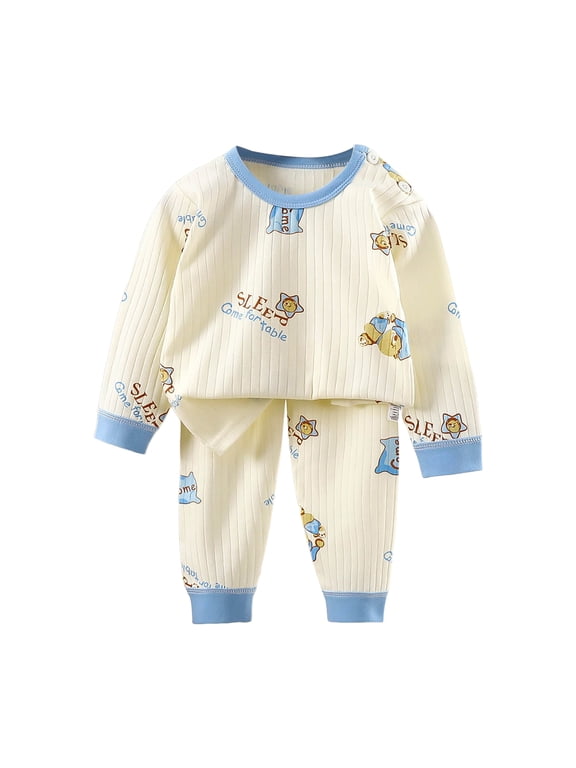 3t Boy Clothes Simple Print Set Toddler Boy Long Sleeve Dropped Shoulders Tops Pants Stretchy Outfits Beige 3-4 Years