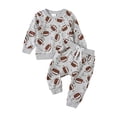 thumbnail image 1 of Xudanell 6-12 Months Baby Boy Clothes Toddler Sweatshirt Outfit Pants Kids Matching Cute Print Kids Fall Outfits, 1 of 7