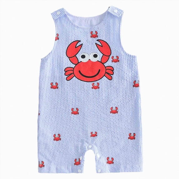 Xudanell Baby Boy 1st Birthday Outfit One Letter Embroidery Sleeveless Romper Jumpsuit Photoshoot Overalls Cake Smash Outfits (6-12 Months, Red)