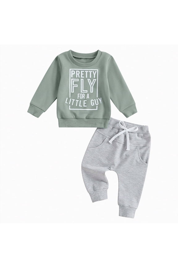 Baby Boy Clothes 12 18 Months Letter Print Sweatshirts Clothes First Birthday Outfit Boy Winter Jogger Outfits