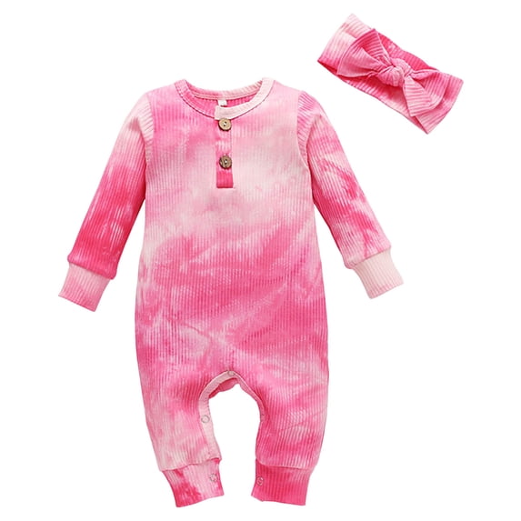 Xudanell Baby Boy Girl One Piece Rompers Long Sleeve Organic Rompers Jumpsuits Pajamas Sleeper Overall Toddler Clothes (Pink, 0-3 Months)