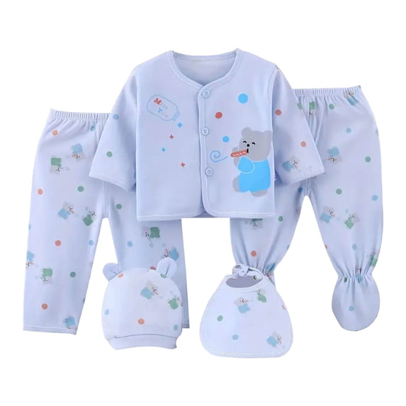 Xudanell Baby Boy Outfits 0-3 Months Sweet Preemie Boy Clothes Set with Hat Snug Suit for Baby Size Loungewear