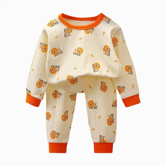 Xudanell Baby Boy Outfits Toddler Boy Clothes Long Sleeve Cartoon Sweatshirt Pant Set Clothes Set For Fall Winter 2pcs