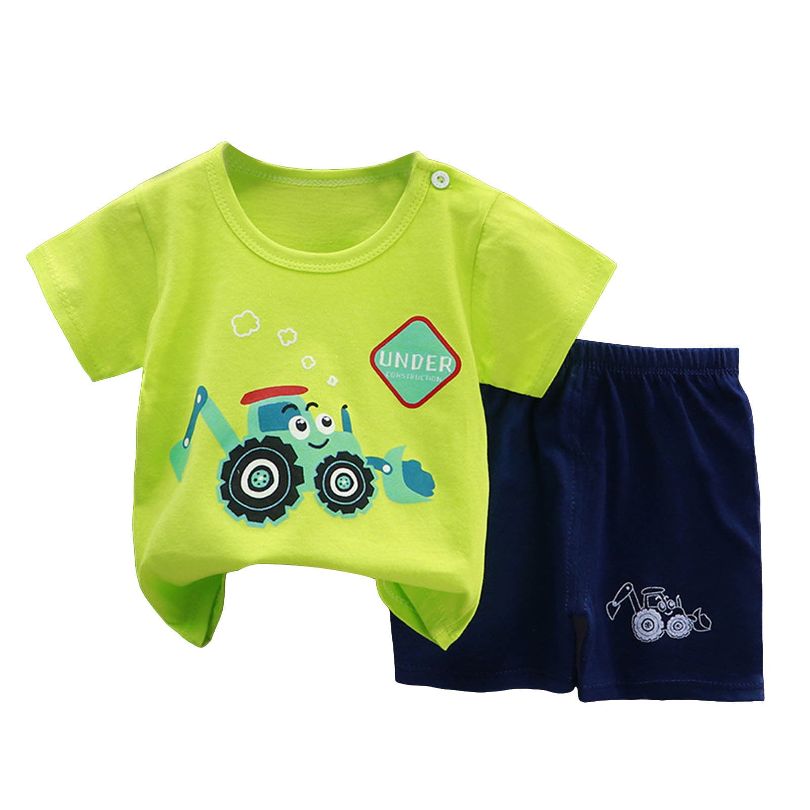Baby Boy Summer Dress In Green Color With Waistcoat And Bow