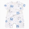 thumbnail image 1 of Xudanell Baby Boys Girls Romper One-Piece Beach Outfit Summer Clothes 0-24 Months (6-12 Months, Blue), 1 of 6