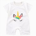 thumbnail image 1 of Xudanell Baby Boys Girls Romper One-Piece Beach Outfit Summer Clothes 0-24 Months (6-12 Months, Yellow), 1 of 6