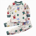 thumbnail image 1 of Xudanell Baby Boys Girls Spring Pajama Set 3 6 12 18 24 Months 2T 3T 4T fit Pjs Soft Breathable Underwear Home Clothes Long Sleeve Size 7-8 Years, 1 of 6