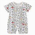 thumbnail image 1 of Xudanell Baby Clothes Boy Summer Baby Boy Short Sleeve Jumpsuit Romper One Piece Clothes 0 3 6 9 12 18 24 Months (White, 12-18 Months), 1 of 4