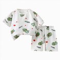 thumbnail image 1 of Xudanell Baby Outfits Girl Summer Tshirts Shorts Loose Stylish Two Piece Suit Girls Short Sleeved Outfit Home Clothes White 12-24 Months, 1 of 4