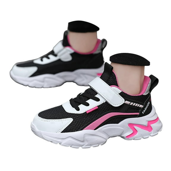 Xudanell Baby Shoes Versatile Kids Running Shoes Boys Round Toe Kids Sneakers with Print Stretchy