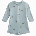 thumbnail image 1 of Xudanell Baby Swimsuit Boy Girl Zipper Rash Guard Bathing Suit Toddler Infant Boy Girl One Piece Swimwear Beach Clothes Grey for Size 0-6 Months, 1 of 8