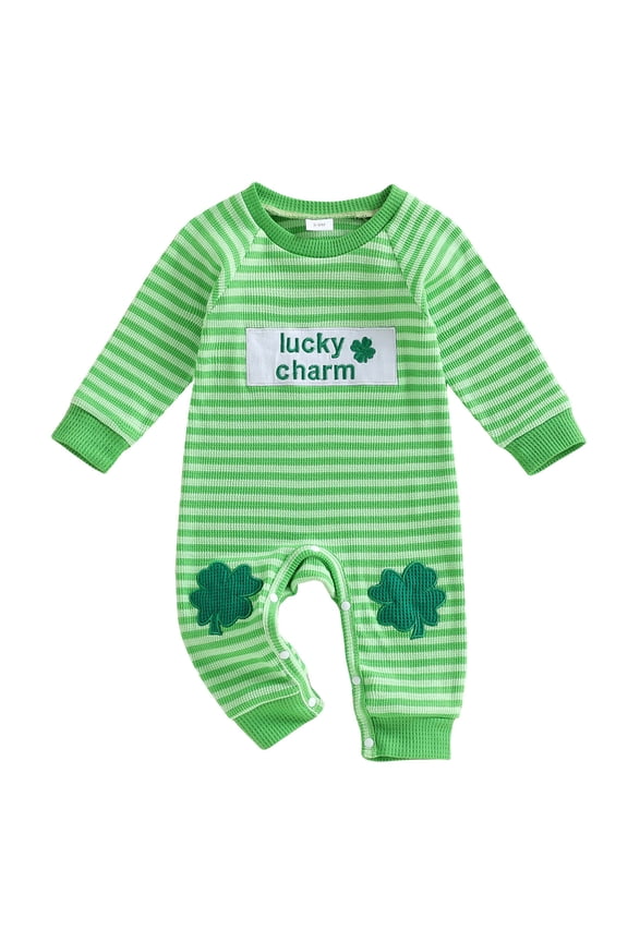 Baby Thanksgiving Clothes Boy Girl Turkey Romper Jumpsuit First Thanksgiving Outfit (Green, 0-3 Months)