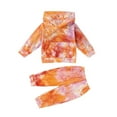thumbnail image 1 of Xudanell Baby Winter Clothes Tie-Dye Hooded Sweatshirt Essentials Sweatpants Outfits Breathable Linen Pants Set 0-6 Months Yellow, 1 of 5