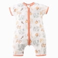 thumbnail image 1 of Xudanell Babys Girl and Boys Rompers Playful Adorable Graphic Printed ‌Rompers Comfortable Button-Up Rompers (Orange,6-9 Months), 1 of 8