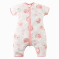 thumbnail image 1 of Xudanell Babys Girl and Boys Rompers Playful Adorable Graphic Printed ‌Rompers Comfortable Button-Up Rompers (Pink,6-9 Months), 1 of 8