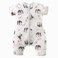 thumbnail image 1 of Xudanell Babys Girl and Boys Rompers Playful Adorable Graphic Printed ‌Rompers Comfortable Button-Up Rompers (White,9-12 Months), 1 of 8