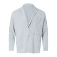 thumbnail image 1 of Xudanell Men's Button Slim Fit Suit Blazer, Casual Lightweight Jacket Sport Coat (Light Gray,M), 1 of 6