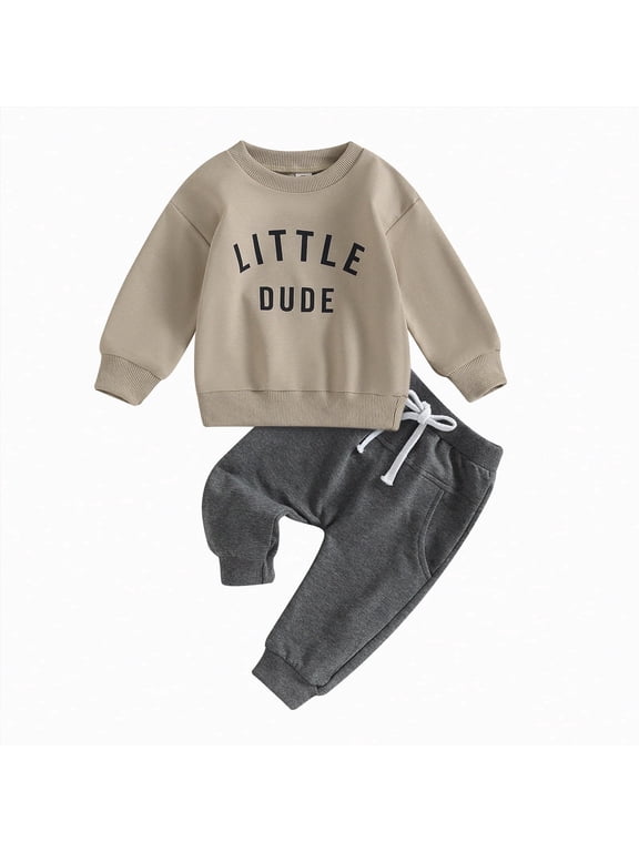 Boy Baby Clothes Boys Winter Trousers Suit Letter Baby Cotton 9 12 18 24 Months Outfits 3-6 Month Boy Clothes Khaki 6-12 Months
